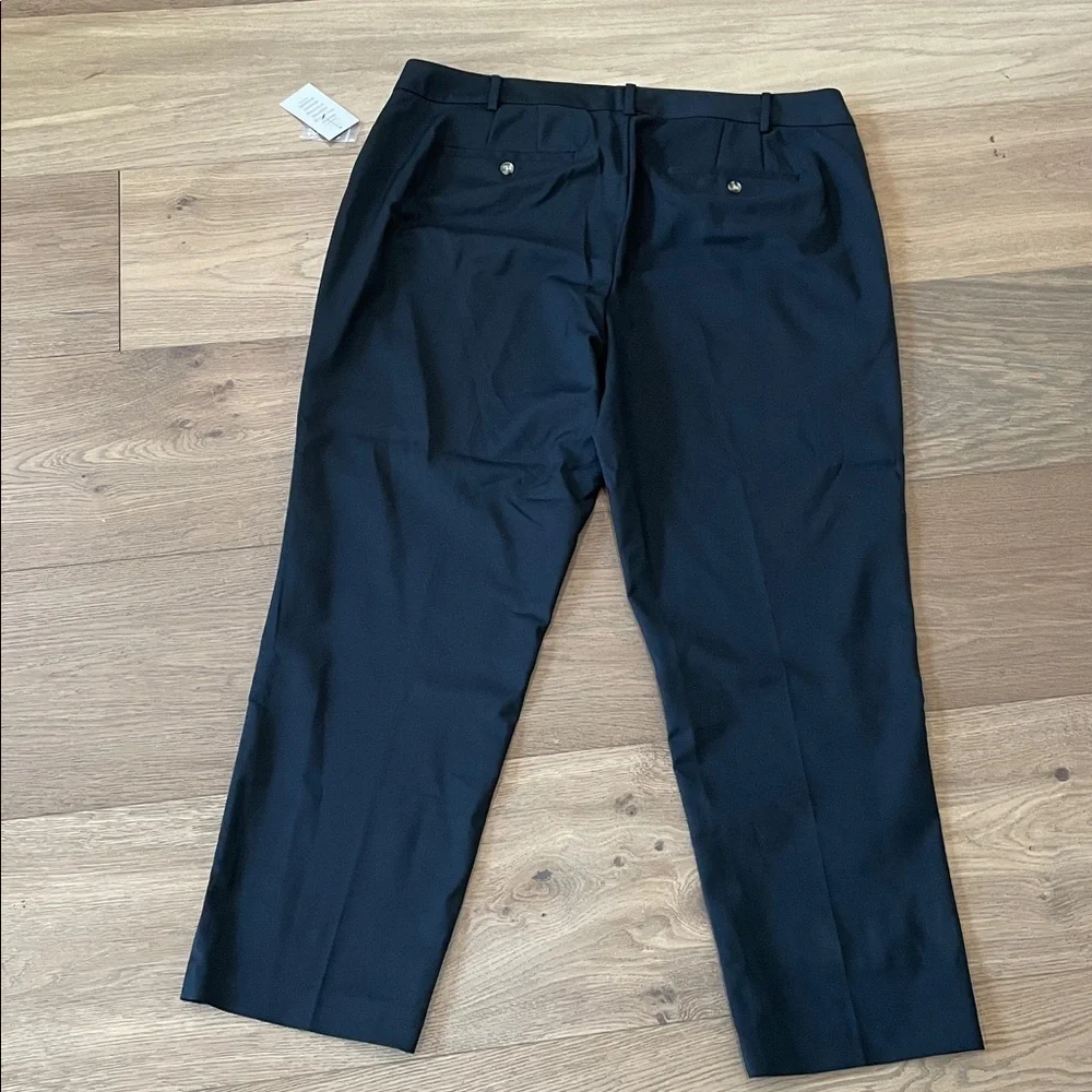 Eloquii Kady Fit Double-Weave Pant Black Plus Size 18R NWT